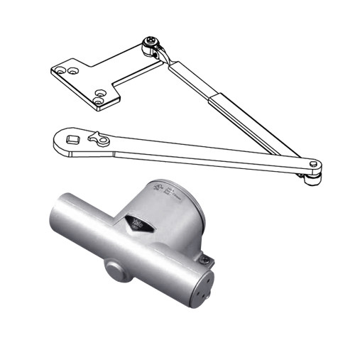 PA1902/4-689-LH Yale 1900 Series Traditional Surface Door Closer with Parallel Arm in Aluminum Painted