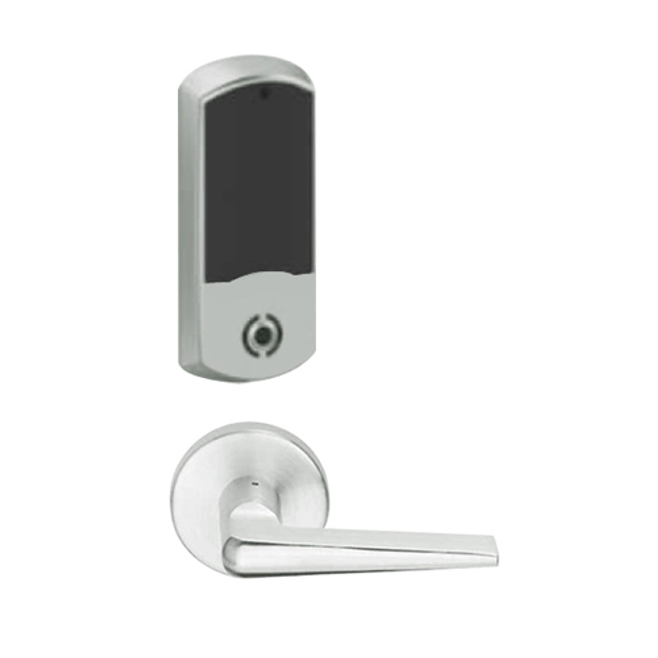 LEMS-GRW-J-05-619-00C Schlage Storeroom Wireless Greenwich Mortise Lock with LED Indicator and 05 Lever Prepped for FSIC in Satin Nickel LEMS-GRW-J-05-619-00C Schlage Storeroom Wireless Greenwich Mortise Lock with LED Indicator and 05 Lever Prepped for FSIC in Satin Nickel