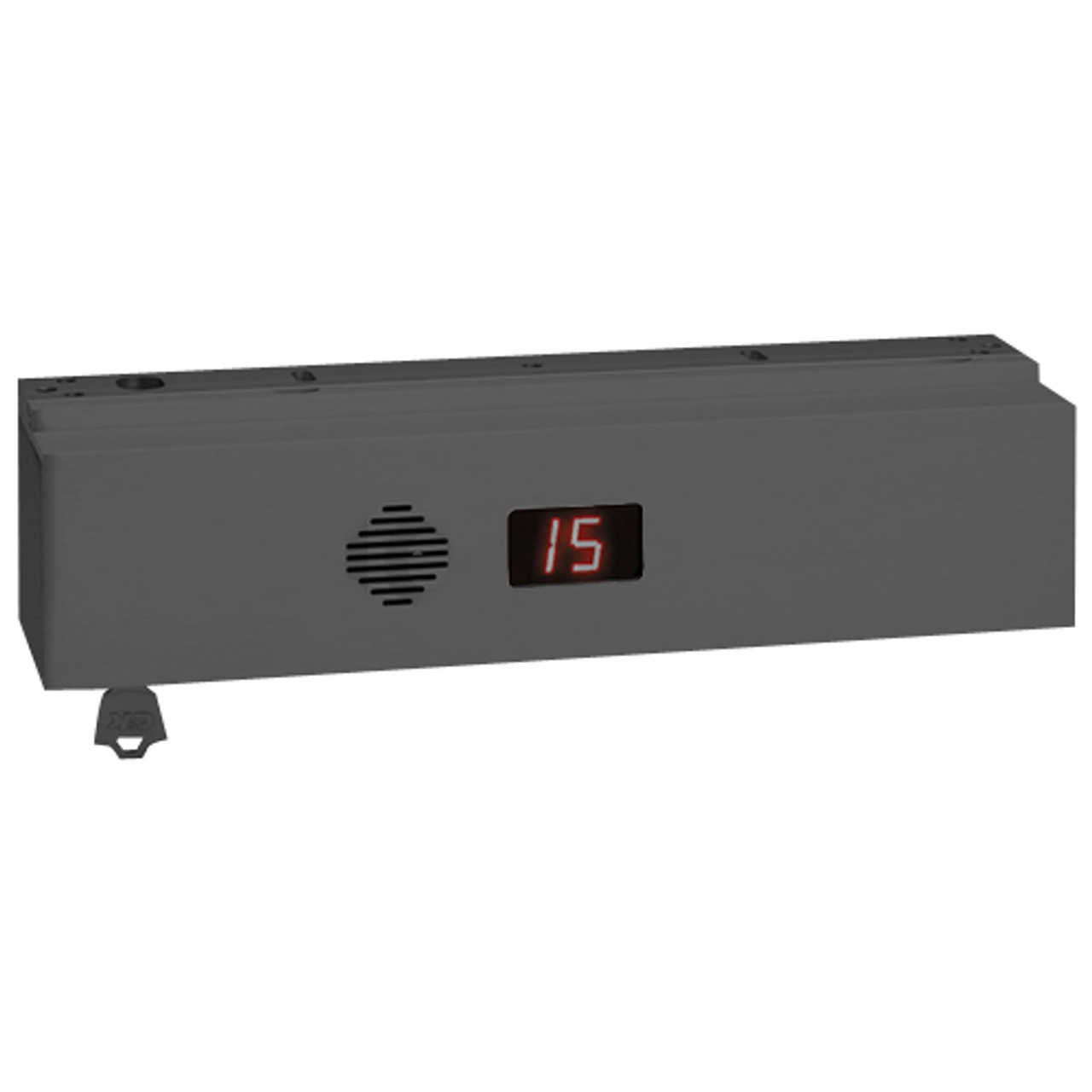 1511S-NC-K-Y-B SDC 1511S Series Single Integrated Delayed Egress Locks with Magnetic Bond Alert Sensor in Black Anodized