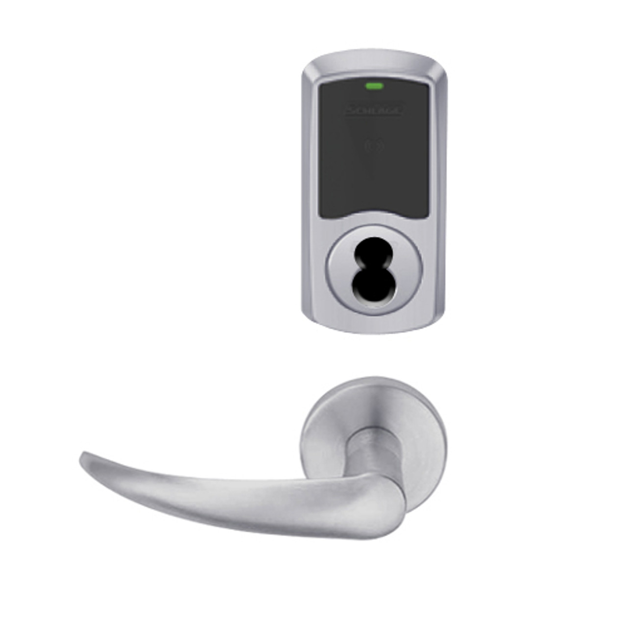 LEMS-GRW-BD-OME-626-00C Schlage Storeroom Wireless Greenwich Mortise Lock with LED Indicator and Omega Lever Prepped for SFIC in Satin Chrome LEMS-GRW-BD-OME-626-00C Schlage Storeroom Wireless Greenwich Mortise Lock with LED Indicator and Omega Lever Prepped for SFIC in Satin Chrome