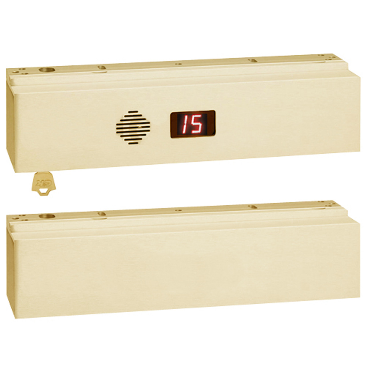 1511T-ND-K-C-D2B2A2 SDC 1511T Series Tandem Integrated Delayed Egress Locks with Door Position Status and Magnetic Bond Sensor in Brass Powder