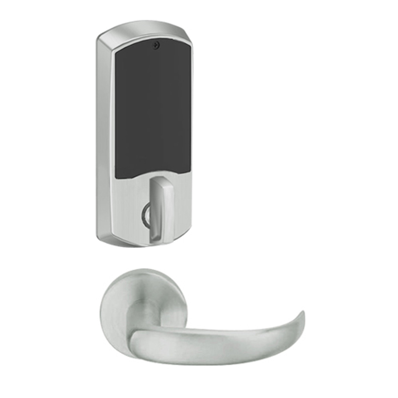 LEMD-GRW-P-17-619-00C Schlage Privacy/Apartment Wireless Greenwich Mortise Deadbolt Lock with LED and Sparta Lever in Satin Nickel