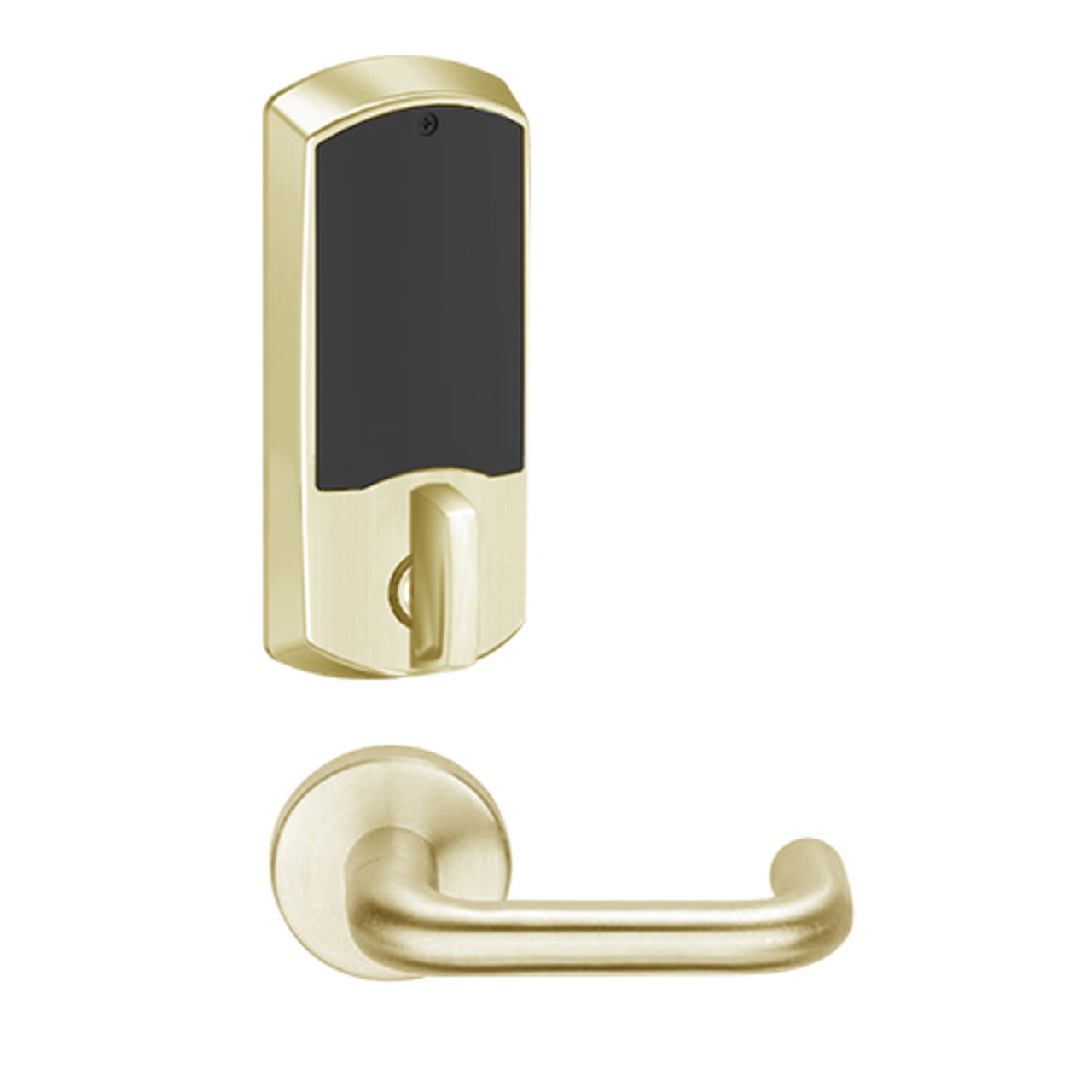 LEMD-GRW-P-03-606-00B Schlage Privacy/Apartment Wireless Greenwich Mortise Deadbolt Lock with LED and Tubular Lever in Satin Brass