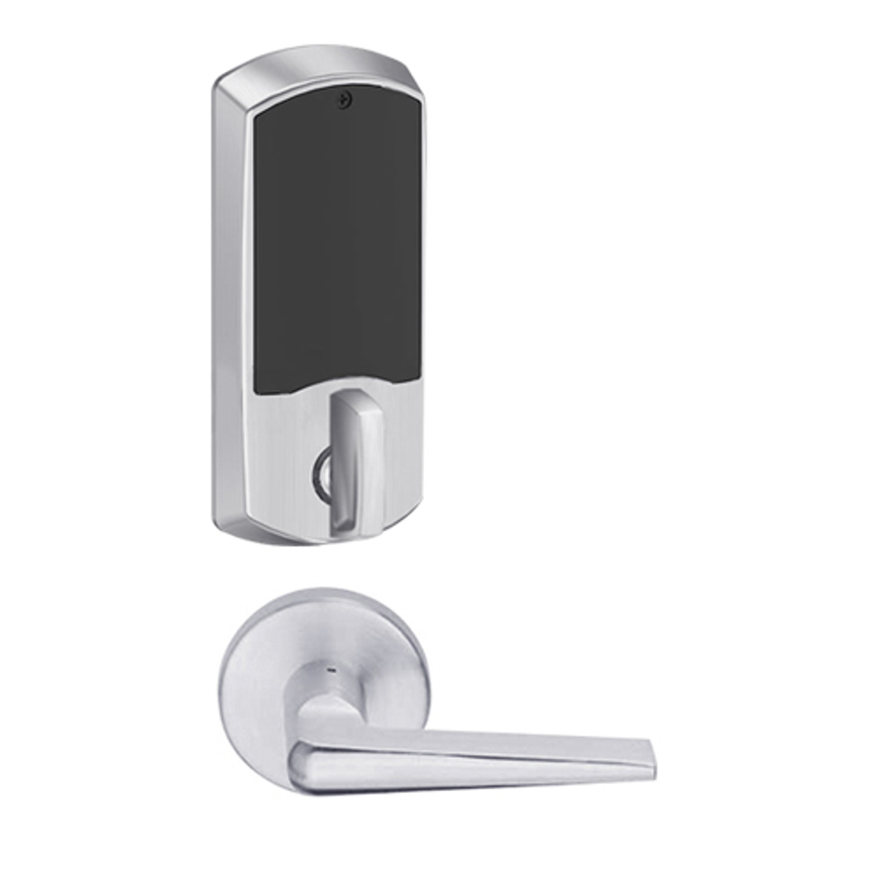 LEMD-GRW-P-05-626-00C Schlage Privacy/Apartment Wireless Greenwich Mortise Deadbolt Lock with LED and 05 Lever in Satin Chrome