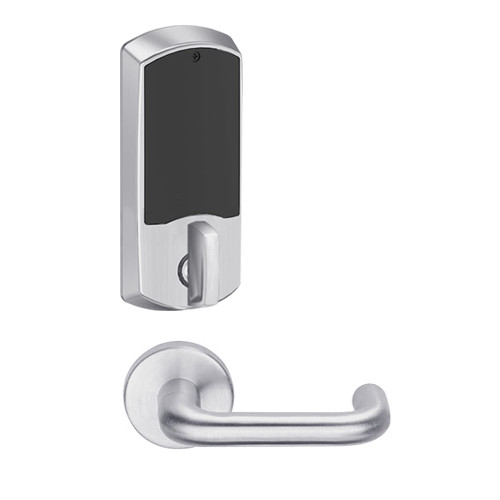 LEMD-GRW-L-03-626-00A Schlage Less Cylinder Privacy/Apartment Wireless Greenwich Mortise Deadbolt Lock with LED and Tubular Lever in Satin Chrome