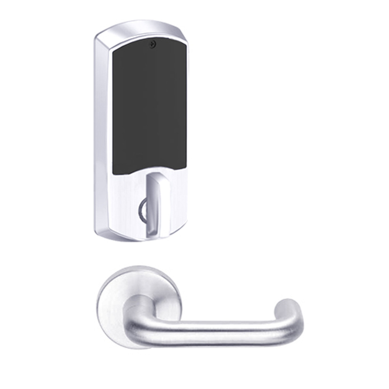LEMD-GRW-J-03-625-00B Schlage Privacy/Apartment Wireless Greenwich Mortise Deadbolt Lock with LED and Tubular Lever Prepped for FSIC in Bright Chrome
