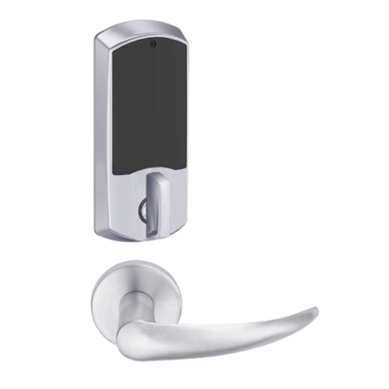 LEMD-GRW-J-OME-626-00B Schlage Privacy/Apartment Wireless Greenwich Mortise Deadbolt Lock with LED and Omega Lever Prepped for FSIC in Satin Chrome