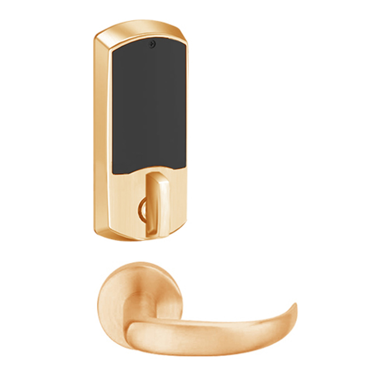 LEMD-GRW-BD-17-612-00A Schlage Privacy/Apartment Wireless Greenwich Mortise Deadbolt Lock with LED and Sparta Lever Prepped for SFIC in Satin Bronze