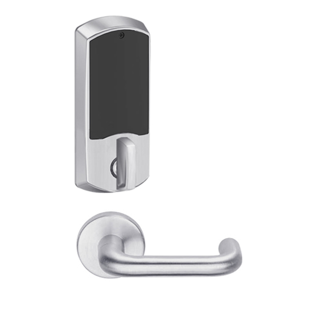 LEMD-GRW-BD-03-626-00A Schlage Privacy/Apartment Wireless Greenwich Mortise Deadbolt Lock with LED and Tubular Lever Prepped for SFIC in Satin Chrome
