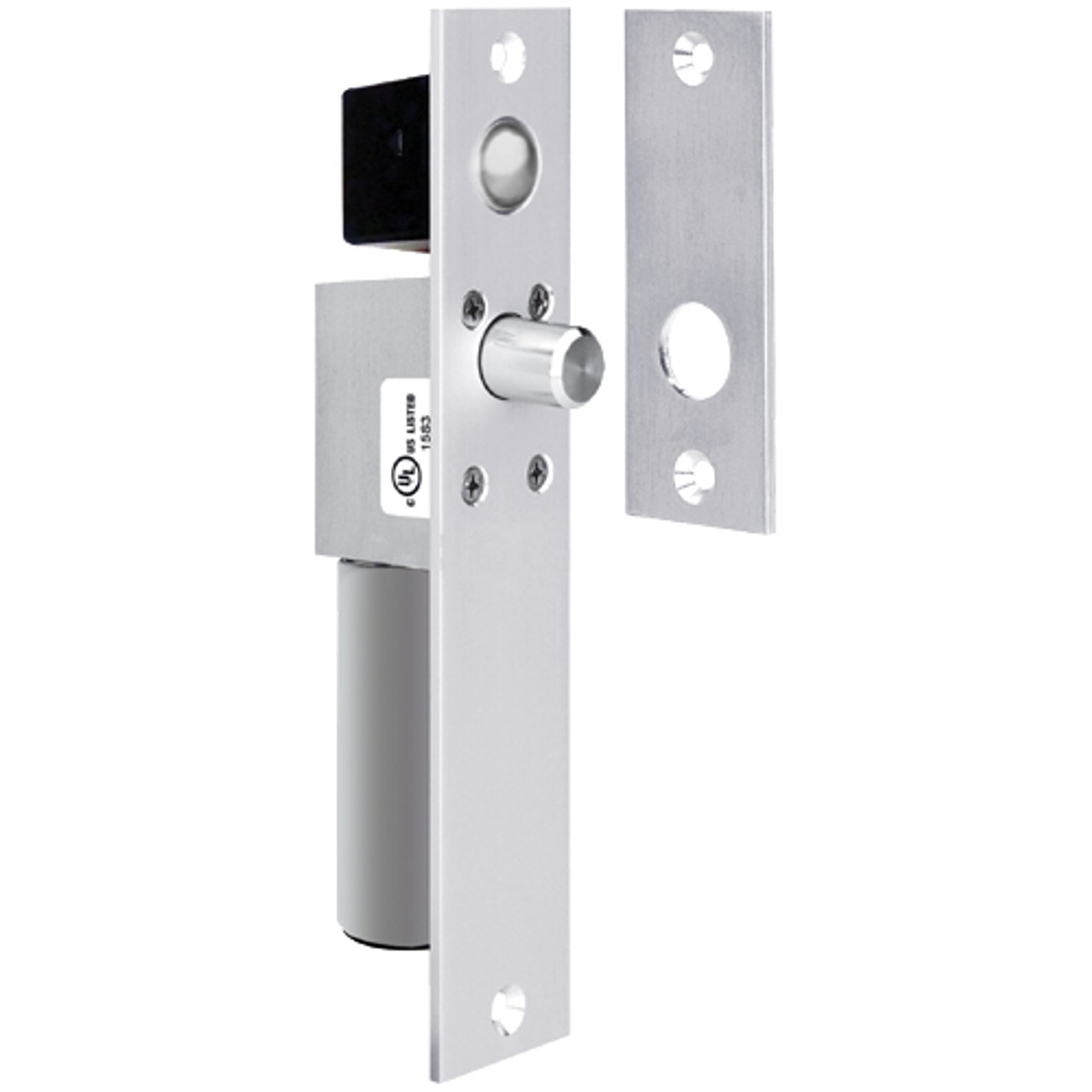 1291AHPD SDC Failsecure Spacesaver Mortise Bolt Lock with Door Position Sensor in Bright Chrome