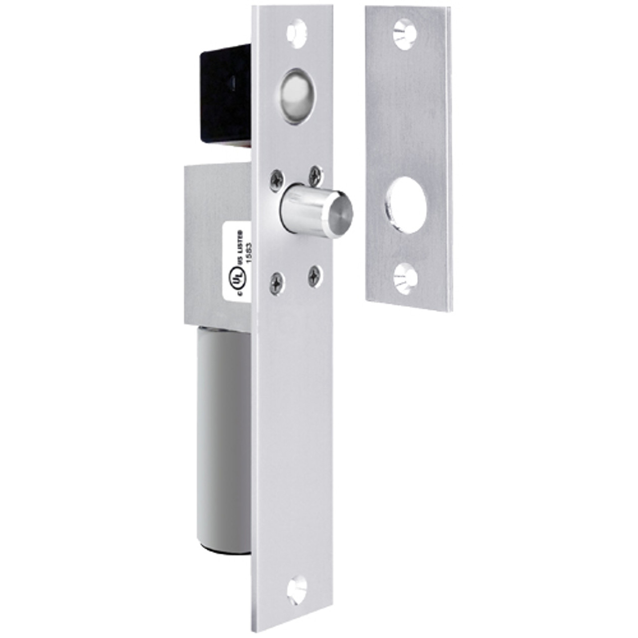 1291AHPDB SDC Failsecure Spacesaver Mortise Bolt Lock with Door Position and Bolt Position Sensor in Bright Chrome