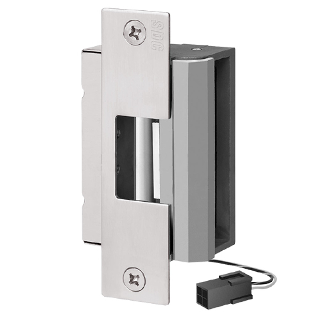 55-AU-LBM SDC 55 Series UniFLEX Heavy Duty Electric Strike with Latchbolt Monitor in Satin Stainless Steel