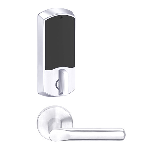 LEMD-GRW-BD-18-625-00B Schlage Privacy/Apartment Wireless Greenwich Mortise Deadbolt Lock with LED and 18 Lever Prepped for SFIC in Bright Chrome