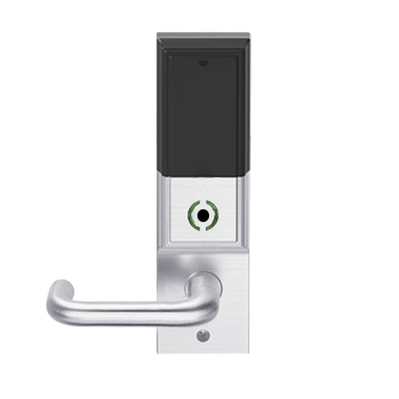 LEMS-ADD-P-03-626AM Schlage Storeroom Wireless Addison Mortise Lock with LED and Tubular Lever in Satin Chrome Antimicrobial