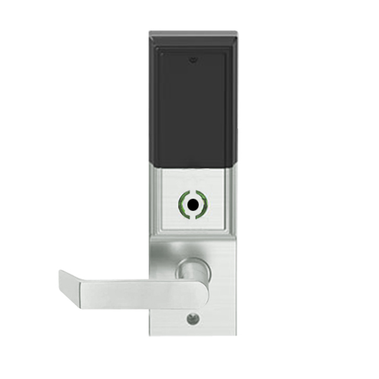 LEMS-ADD-P-06-619 Schlage Storeroom Wireless Addison Mortise Lock with LED and Rhodes Lever in Satin Nickel