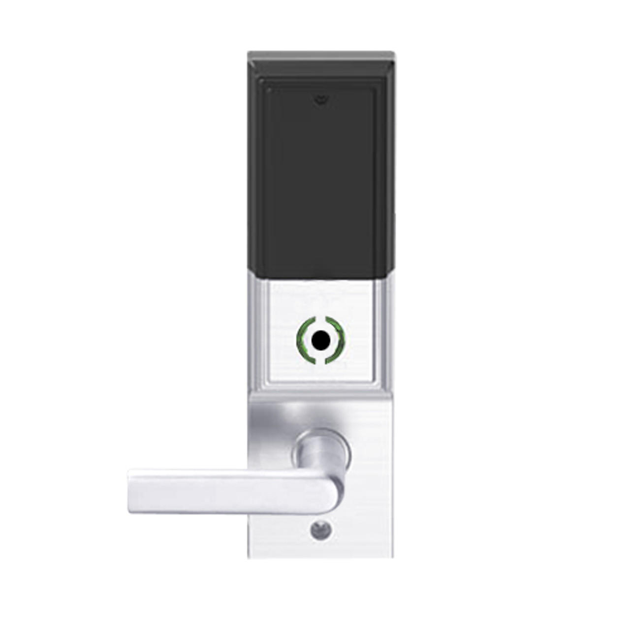 LEMB-ADD-P-01-625 Schlage Privacy/Office Wireless Addison Mortise Lock with Push Button, LED and 01 Lever in Bright Chrome