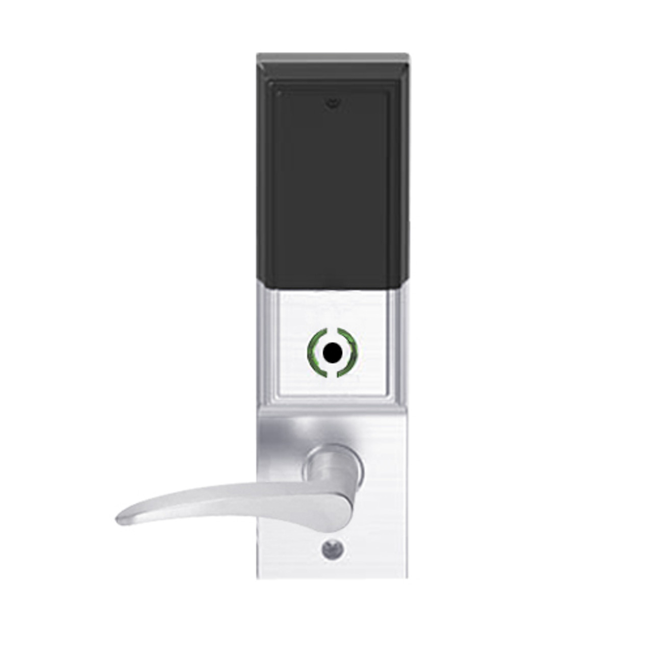 LEMB-ADD-P-12-625-RH Schlage Privacy/Office Wireless Addison Mortise Lock with Push Button, LED and 12 Lever in Bright Chrome