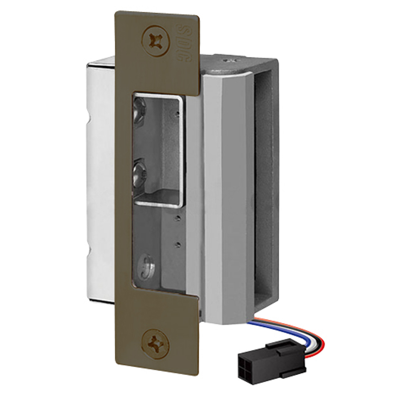 55-DH-DBM-R SDC 55 Series UniFLEX Heavy Duty Electric Strike with Right Hand Deadbolt Monitor in Oil Rubbed Bronze