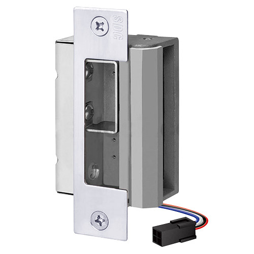 55-DP-DBM-R SDC 55 Series UniFLEX Heavy Duty Electric Strike with Right Hand Deadbolt Monitor in Bright Chrome
