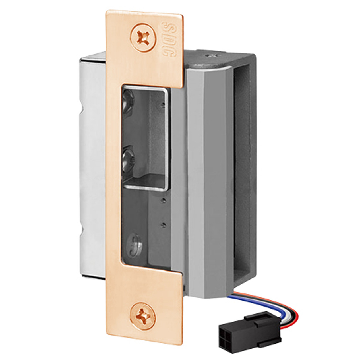 55-DG-LBM/LCM-DBM-L SDC 55 Series UniFLEX Heavy Duty Electric Strike with Door Secure Monitor and Deadbolt Monitor in Dull Bronze
