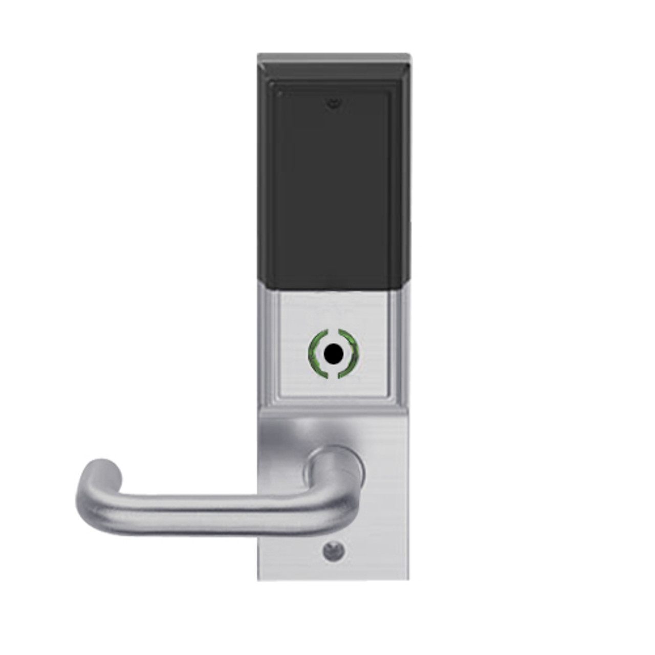 LEMS-ADD-L-03-626 Schlage Less Mortise Cylinder Storeroom Wireless Addison Mortise Lock with LED and Tubular Lever in Satin Chrome