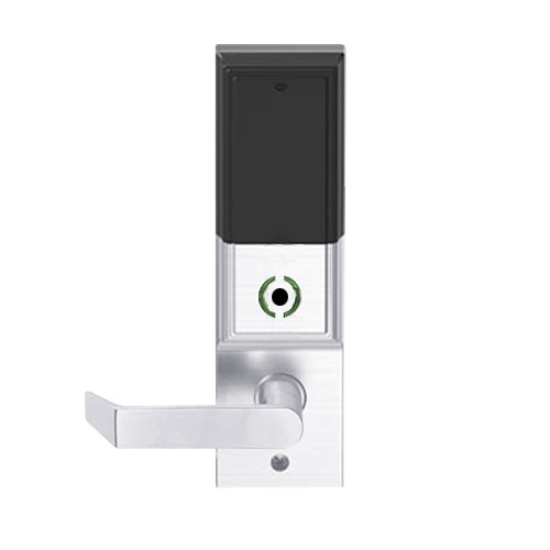 LEMS-ADD-L-06-625 Schlage Less Mortise Cylinder Storeroom Wireless Addison Mortise Lock with LED and Rhodes Lever in Bright Chrome