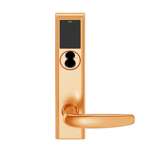 LEMS-ADD-J-07-612 Schlage Storeroom Wireless Addison Mortise Lock with LED and Athens Lever Prepped for FSIC in Satin Bronze