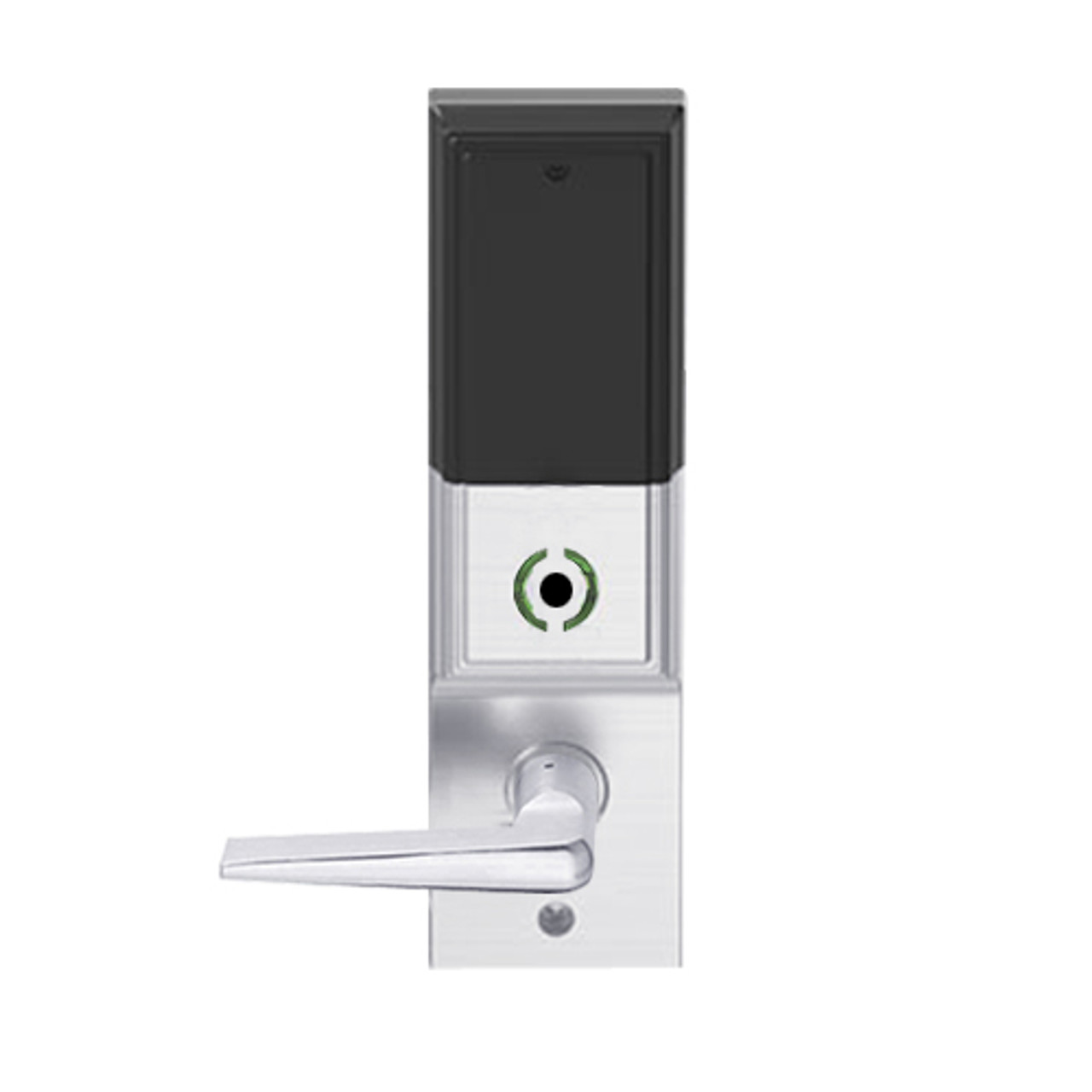 LEMS-ADD-J-05-626AM Schlage Storeroom Wireless Addison Mortise Lock with LED and 05 Lever Prepped for FSIC in Satin Chrome Antimicrobial