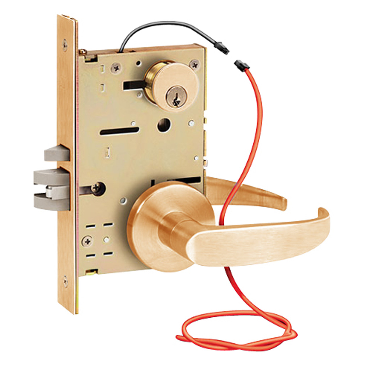 Z7850RGG SDC Z7800 Selectric Pro Series Locked Outside Sides Failsafe Electric Mortise Lock in Satin Bronze