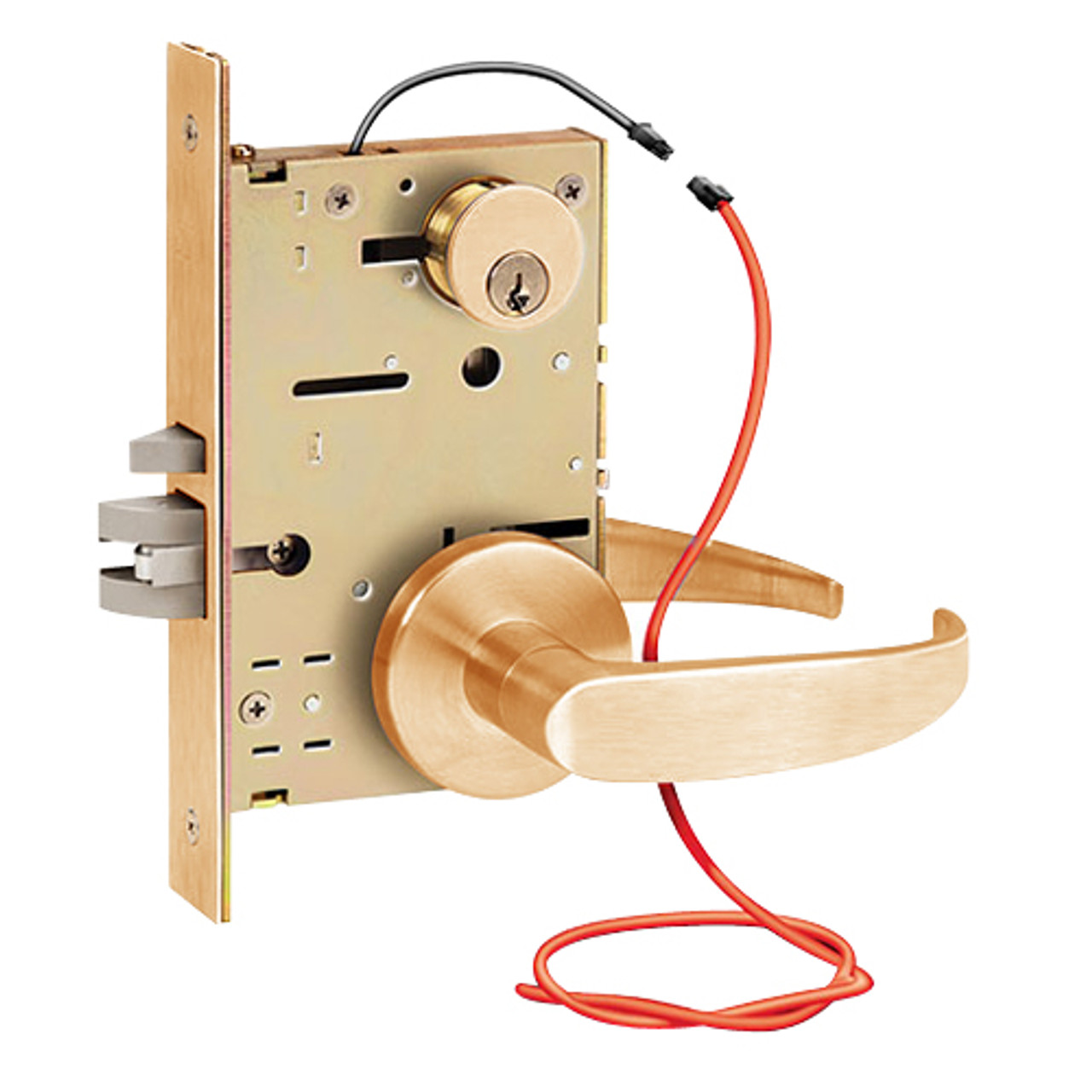 Z7850RRGG SDC Z7800 Selectric Pro Series Locked Outside Sides Failsafe Electric Mortise Lock in Satin Bronze