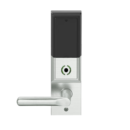 LEMB-ADD-J-18-619 Schlage Privacy/Office Wireless Addison Mortise Lock with Push Button, LED and 18 Lever Prepped for FSIC in Satin Nickel