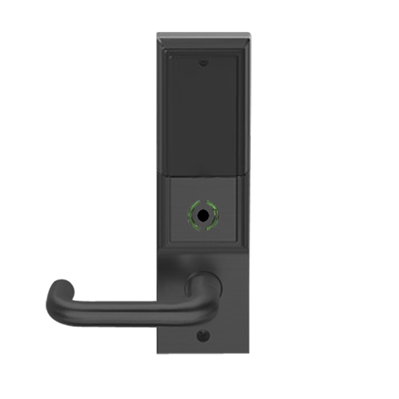 LEMS-ADD-BD-03-622 Schlage Storeroom Wireless Addison Mortise Lock with LED and Tubular Lever Prepped for SFIC in Matte Black