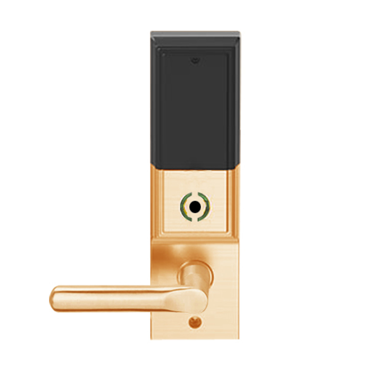 LEMS-ADD-BD-18-612 Schlage Storeroom Wireless Addison Mortise Lock with LED and 18 Lever Prepped for SFIC in Satin Bronze
