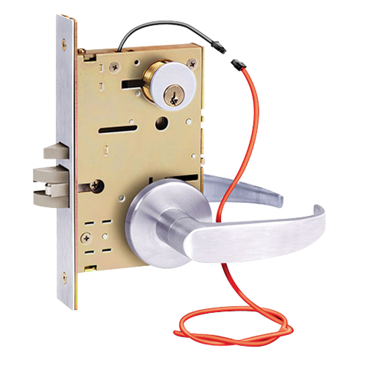 Z7832RPG SDC Z7800 Selectric Pro Series Locked Both Sides Failsecure Electric Mortise Lock in Bright Chrome