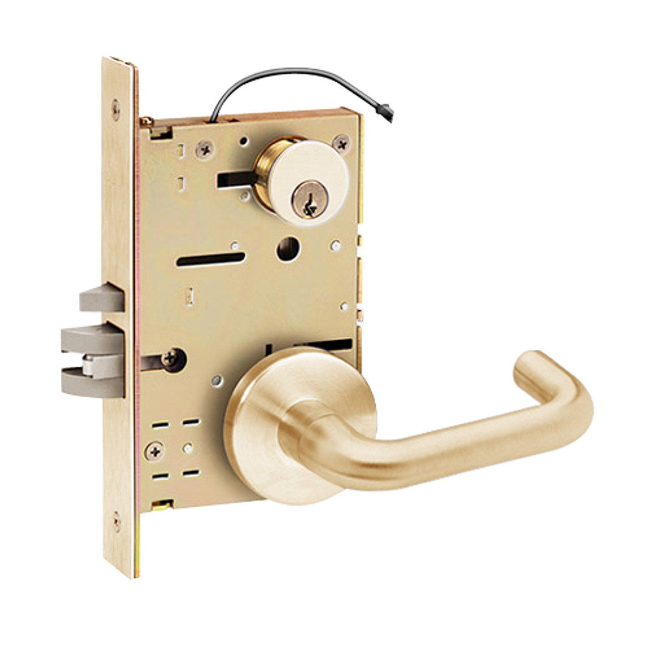 Z7830LGN SDC Z7800 Selectric Pro Series Locked Both Sides Failsafe Electric Mortise Lock with Nova Lever in Satin Bronze