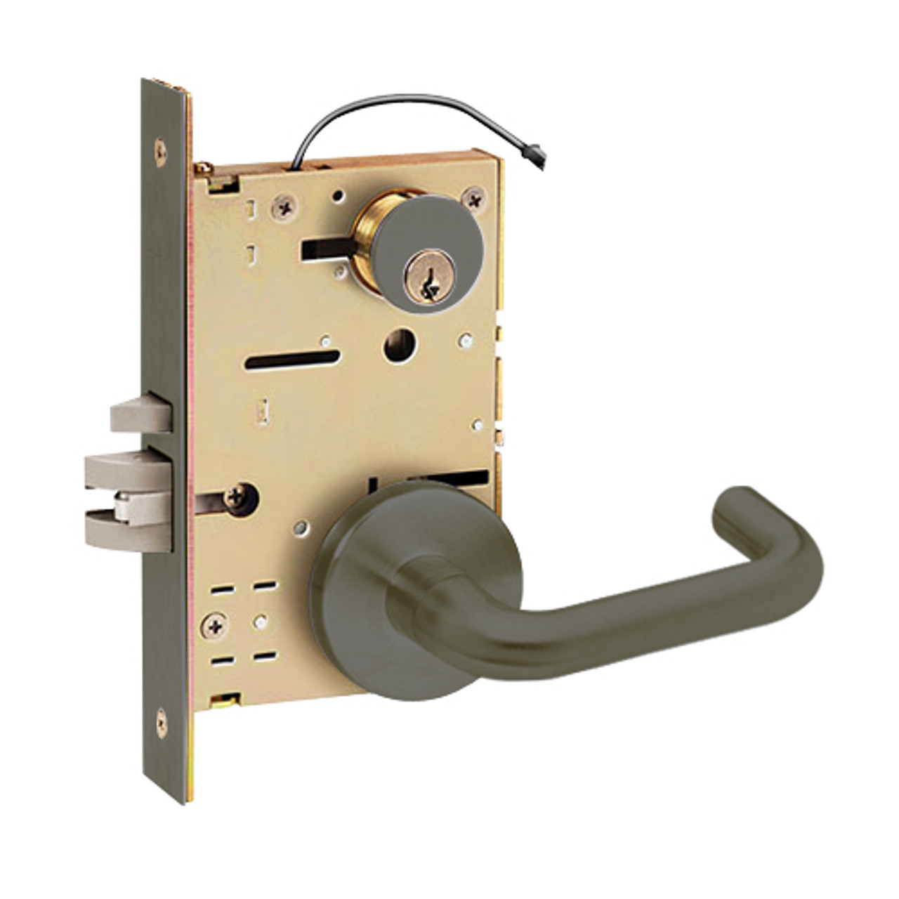 Z7830LHN SDC Z7800 Selectric Pro Series Locked Both Sides Failsafe Electric Mortise Lock with Nova Lever in Oil Rubbed Bronze