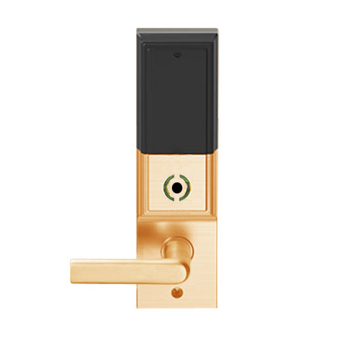 LEMB-ADD-BD-01-612 Schlage Privacy/Office Wireless Addison Mortise Lock with Push Button, LED and 01 Lever Prepped for SFIC in Satin Bronze