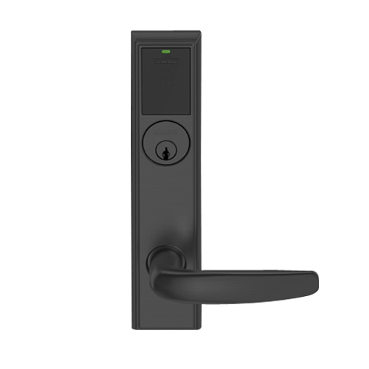 LEMD-ADD-P-07-622 Schlage Privacy/Apartment Wireless Addison Mortise Deadbolt Lock with LED and Athens Lever in Matte Black