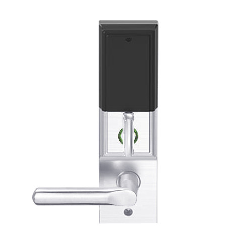 LEMD-ADD-L-18-625 Schlage Less Mortise Cylinder Privacy/Apartment Wireless Addison Mortise Deadbolt Lock with LED and 18 Lever in Bright Chrome