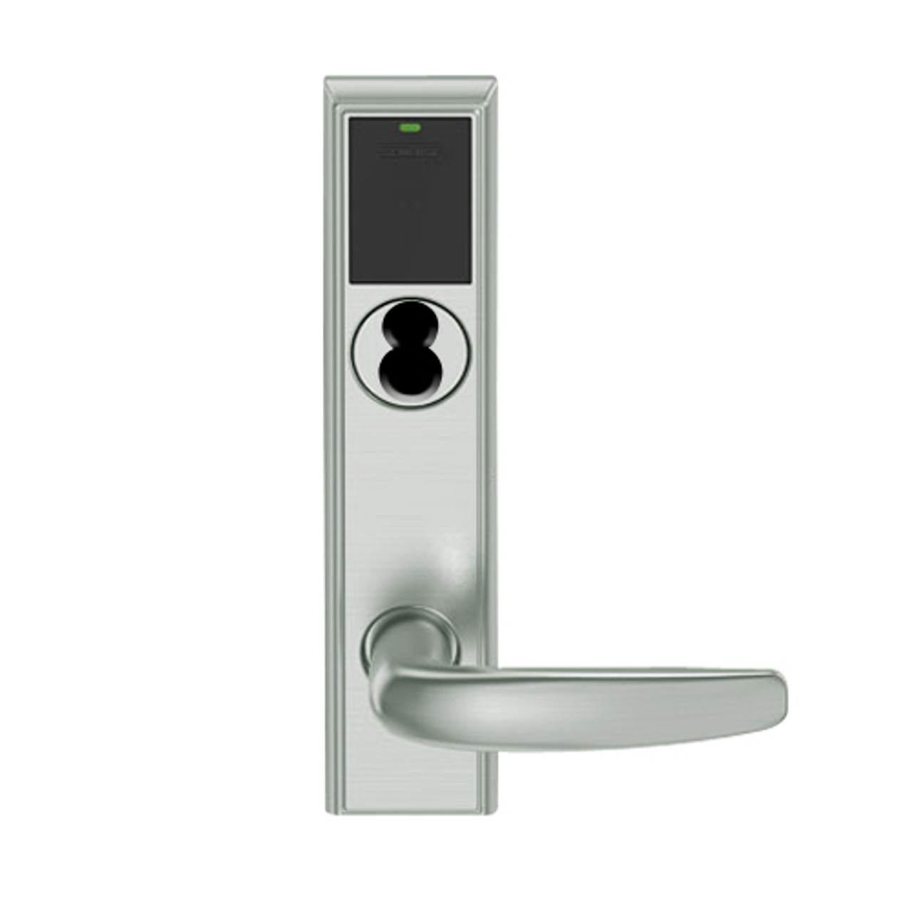 LEMD-ADD-J-07-619 Schlage Privacy/Apartment Wireless Addison Mortise Deadbolt Lock with LED and Athens Lever Prepped for FSIC in Satin Nickel