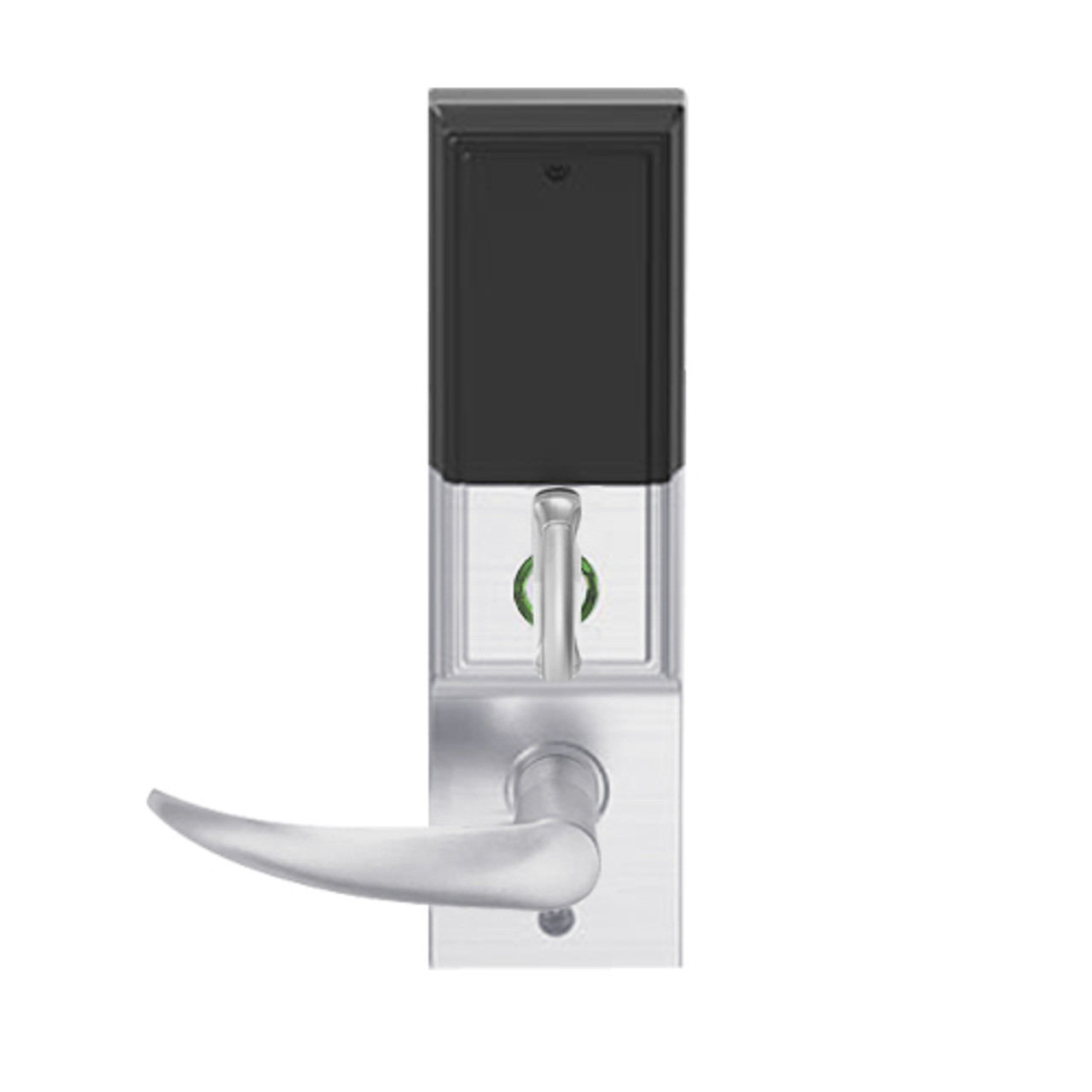 LEMD-ADD-J-OME-626AM Schlage Privacy/Apartment Wireless Addison Mortise Deadbolt Lock with LED and Omega Lever Prepped for FSIC in Satin Chrome Antimicrobial