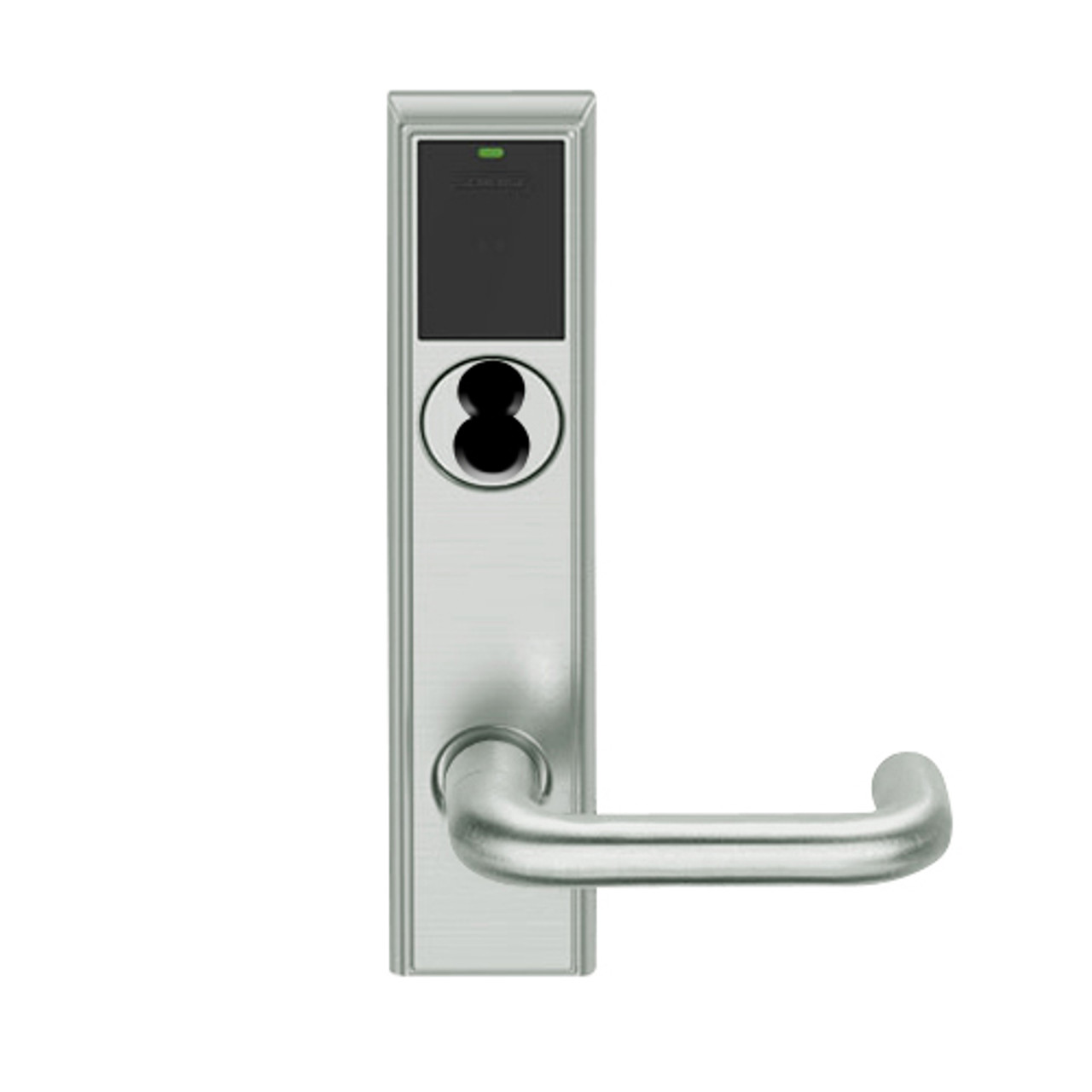 LEMD-ADD-BD-03-619 Schlage Privacy/Apartment Wireless Addison Mortise Deadbolt Lock with LED and Tubular Lever Prepped for SFIC in Satin Nickel