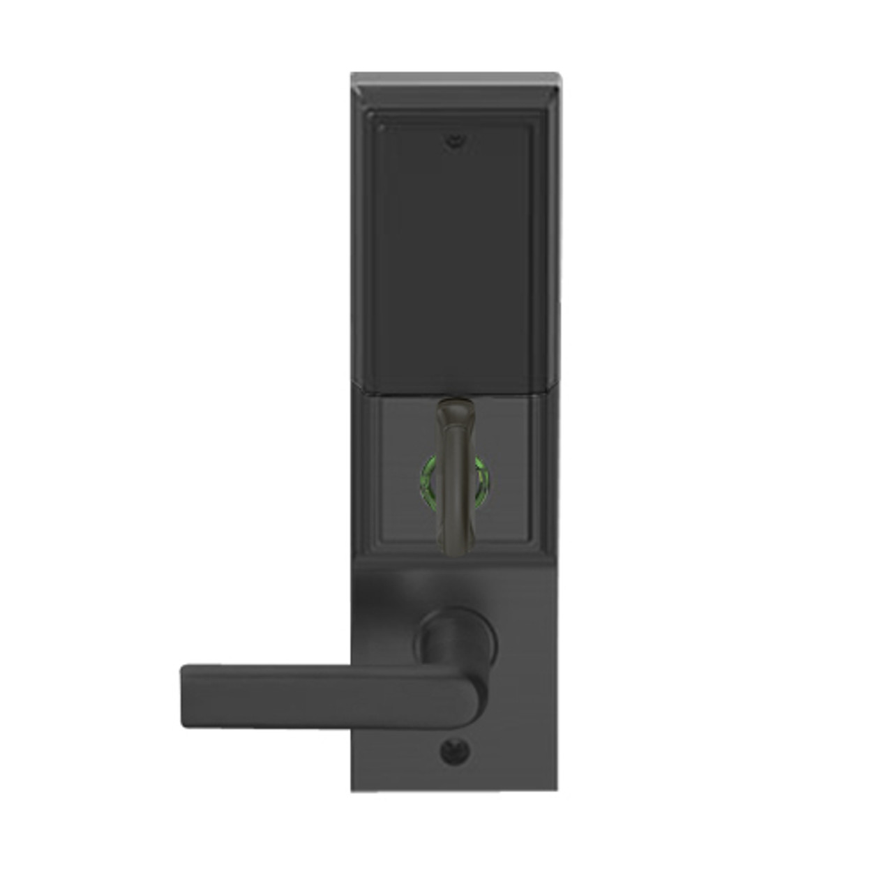 LEMD-ADD-BD-01-622 Schlage Privacy/Apartment Wireless Addison Mortise Deadbolt Lock with LED and 01 Lever Prepped for SFIC in Matte Black