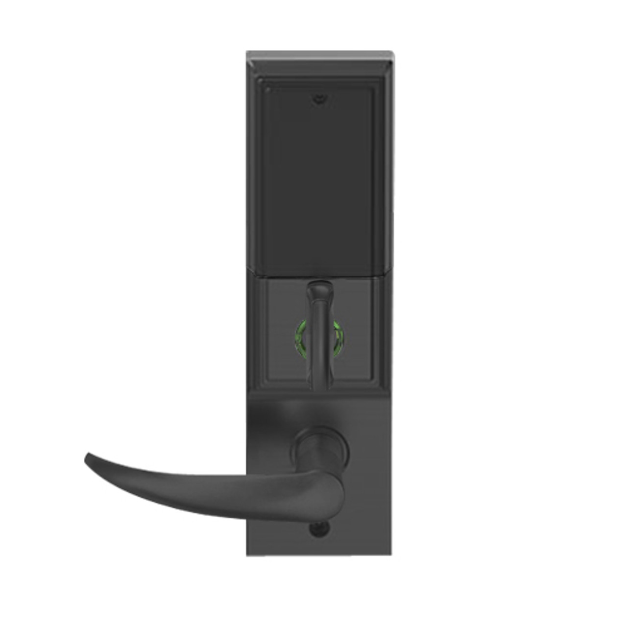 LEMD-ADD-BD-OME-622 Schlage Privacy/Apartment Wireless Addison Mortise Deadbolt Lock with LED and Omega Lever Prepped for SFIC in Matte Black