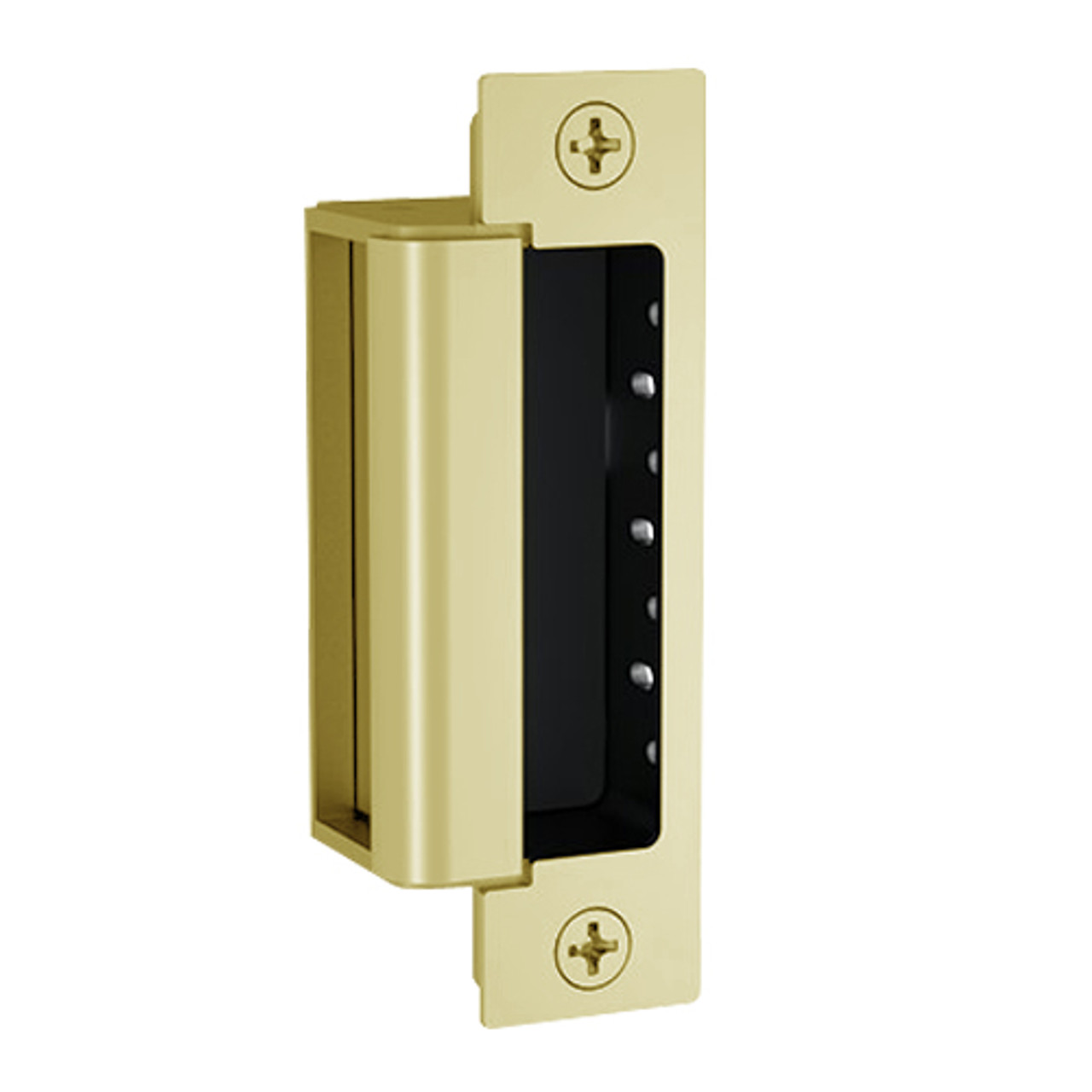 1600-CLB-DLM-606 Hes 1600 Series Dynamic Low Profile Electric Strike for Latchbolt Lock with Dual Lock Monitor in Satin Brass
