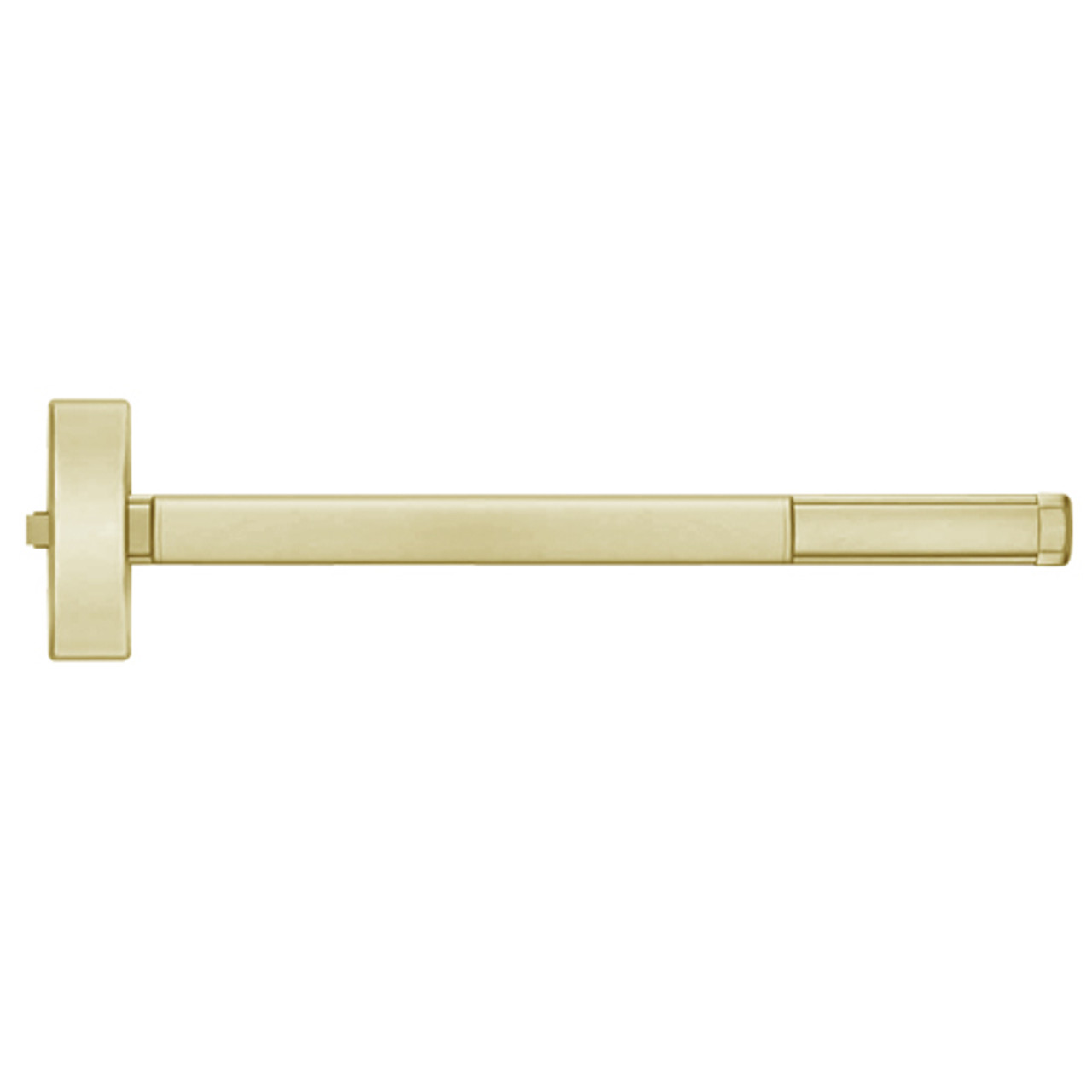 FL2105-606-36 PHI 2100 Series Fire Rated Apex Rim Exit Device Prepped for Key Controls Thumb Piece in Satin Brass Finish