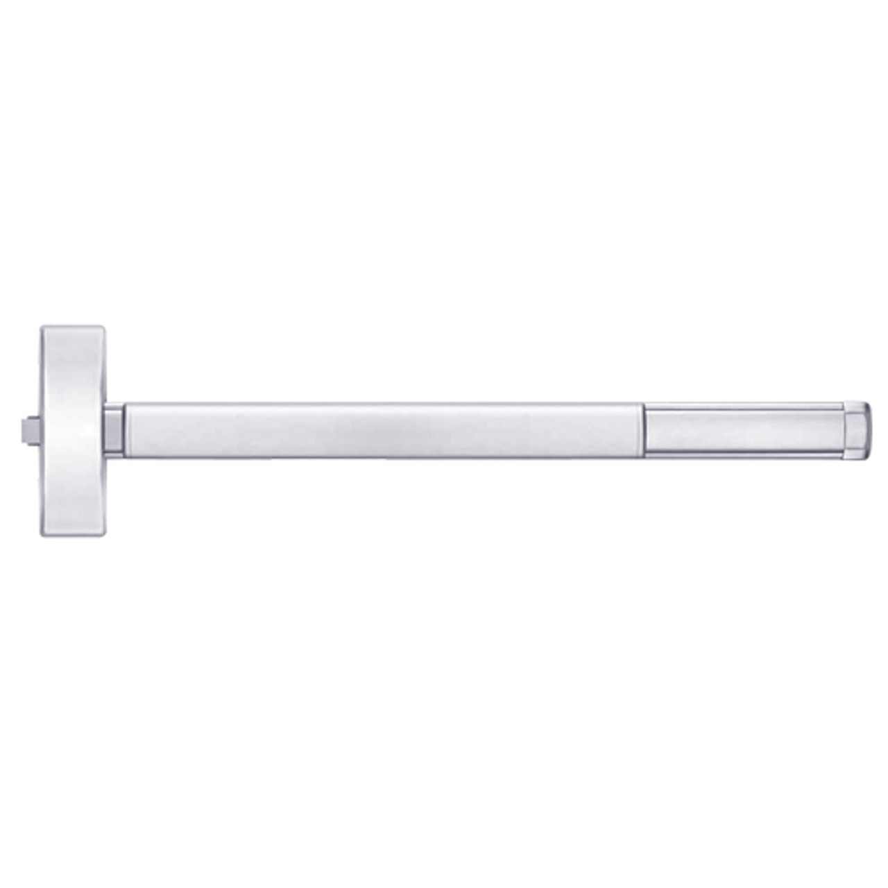 FL2115-625-48 PHI 2100 Series Fire Rated Apex Rim Exit Device Prepped for Thumb Piece Always Active in Bright Chrome Finish