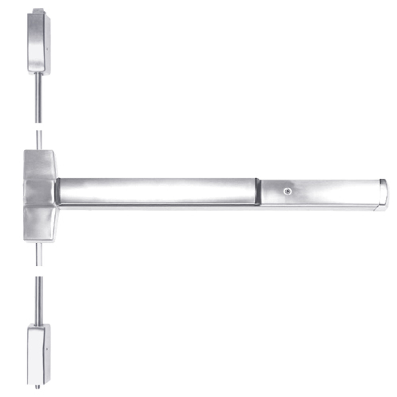 ED5400-625-W048 Corbin ED5400 Series Non Fire Rated Vertical Rod Exit Device in Bright Chrome Finish