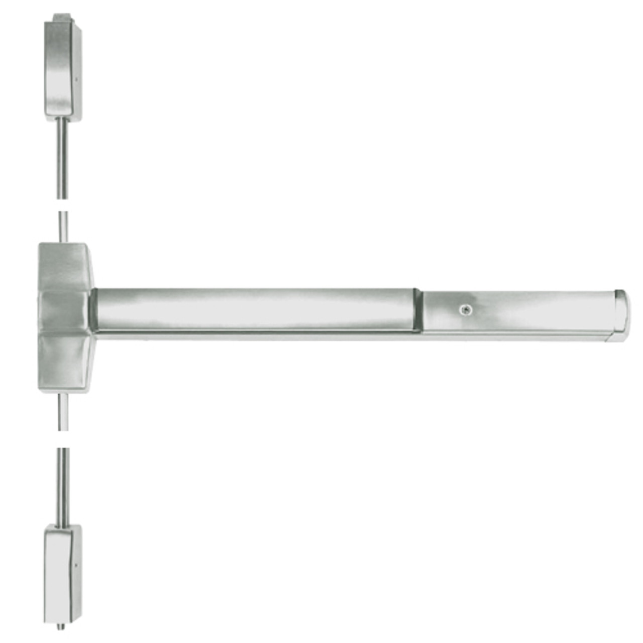 ED5400-619-W048-M61 Corbin ED5400 Series Non Fire Rated Vertical Rod Exit Device with Exit Alarm Device in Satin Nickel Finish