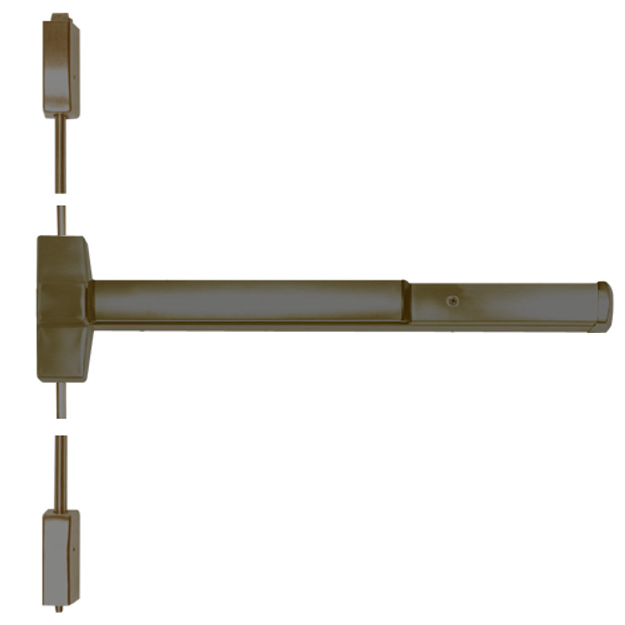 ED5400-613-W048-MELR-M92 Corbin ED5400 Series Non Fire Rated Vertical Rod Exit Device with Motor Latch Retraction and Touchbar Monitoring in Oil Rubbed Bronze Finish